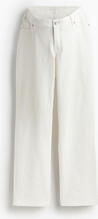 H&M MAMA Before & After Wide Low Jeans - White