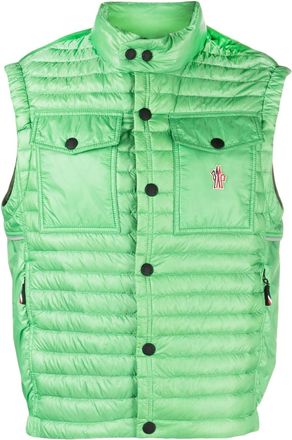 Moncler Ollon down vest - men - Polyamide/Polyamide/Feather Down - 3 - Green