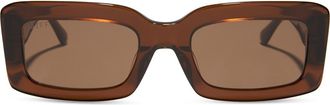 DIFF Eyewear Indy 51mm Polarized Rectangular Sunglasses in Brown at Nordstrom