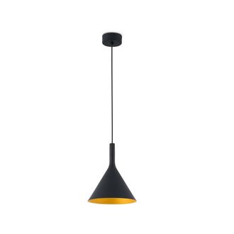 Netlighting Pam LED Large Dome Ceiling Pendant Light Black Gold