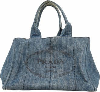 Prada Blue Denim Tote Bag (Pre-Owned)