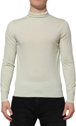 Dolce & Gabbana Mint Green Wool Turtleneck Pullover Mens Sweater (Pre-Owned)
