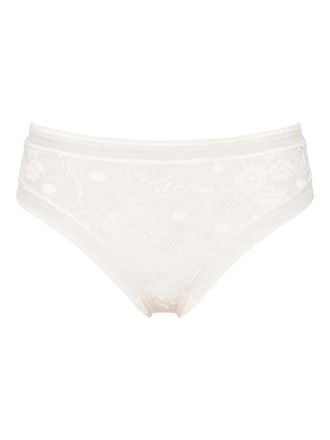 Eres String met bloemenkant - Wit