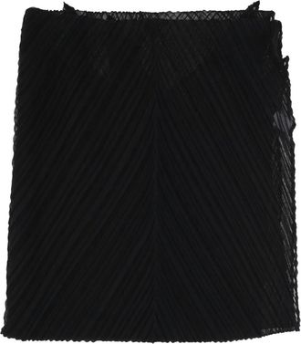 Pleats Please Issey Miyake Geplooide sjaal - Zwart