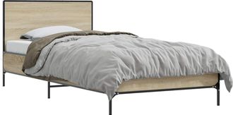 vidaXL Estructura De Cama Con Cabecero Roble Sonoma 80 X 200 Cm Vidaxl