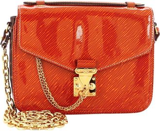 Louis Vuitton Brown Epi Leather & Reverse Monogram Canvas Pochette Metis Shiny Mini (Authentic Pre-Loved)