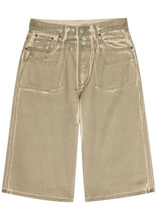 Acne Studios Two-tone Denim Shorts - Beige - 36 (W36 / XL)
