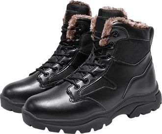 Generic cool stuff under 10 pounds under 1 pound Mens Winter Boots Waterproof Warm Snow Boots Non-Slip Outdoor Trekking Shoes High Top Triners Lace Up Safety 