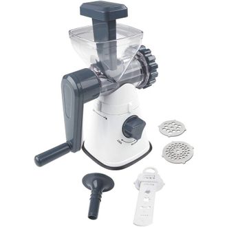 Fackelmann 27913 Tritacarne/Forma, 20 x 13 x 26 cm, Ideale per preparare Carne macinata, insaccati e Biscotti, Linea EasyPrepare, (Colore: Blu, Acciaio, Bianco