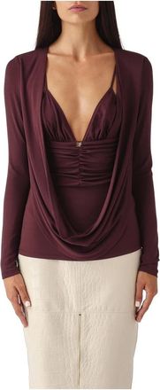 Elisabetta Franchi Mujer, Camisetas, P&uacute;rpura, Talla: M