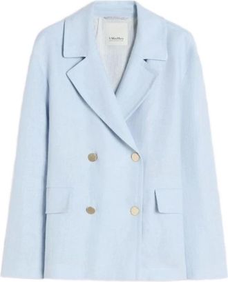 Max Mara Jassen, Dames, Blauw, S, Avenue Jacket