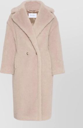 Max Mara alpaca wool silk oversized double-breasted coat