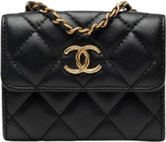 Chanel Pre-owned Mini Flap Bag - Dames - Vintage Mini Tas - Zwart - ONE Size - Leer - Vintage