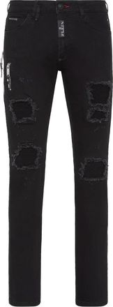 Philipp Plein Denim Broeken Super Straight Cut - Heren - Slim Fit Jeans - Zwart - W30 - Denim - Jeans