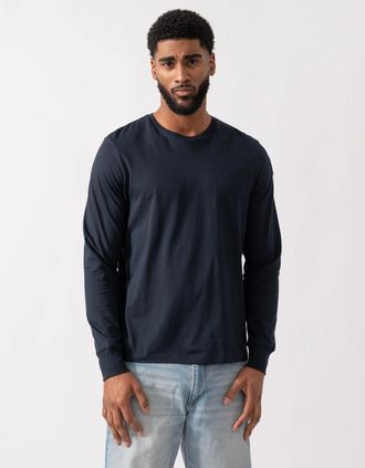 Parajumpers Mens Parajumpers Kip Mens Long Sleeve T-Shirt - Blue Navy 316 - Black - Size: 40