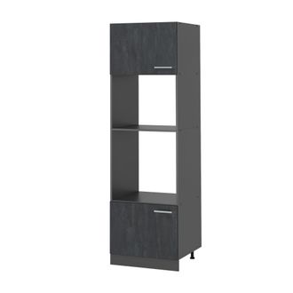 Vicco Armario Para Microondas R-line, Hormig&oacute;n Negro, 60 Cm