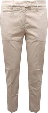 Dondup Perfecte Wo Broek Gemaakt in Itali&euml; - Dames - Slim Fit Broeken - Wit - W25 - Broeken