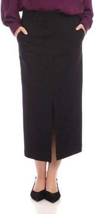 Karen Kane Lizbeth Straight Midi Skirt in Black at Nordstrom Rack, Size X-Large