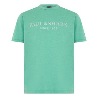 Paul & Shark Paul & Shark, T-Shirts, male, Green, Size: 4XL T-shirt with logo