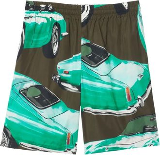 Burberry Popeline shorts met print - Groen