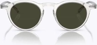 Oliver Peoples Vintage Ronde Gepolariseerde Zonnebril Op-13 - unisex - Zonnebrillen - Grijs - 47 MM - Accessoires