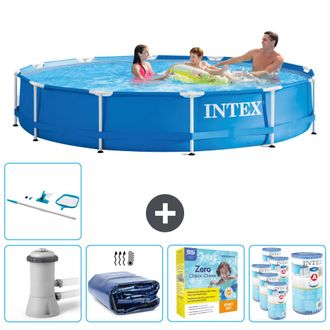 Intex Piscina Con Estructura Redonda - 366x76 Cm - 8-piezas Scb28