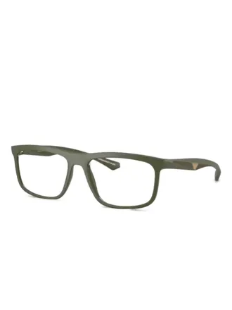Emporio Armani square-frame glasses - men - Acetate - 53 - Green