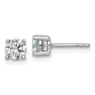 Diamond2Deal 14k Yellow Gold 7/8 ct Round Lab Grown Diamond Stud Earrings VS Clarity, G-H Color