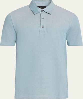 Brioni Mens Jersey Pique Polo Shirt