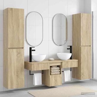 vidaXL Vidaxl Set Di Mobili Per Il Bagno 5 Pz Rovere Sonoma