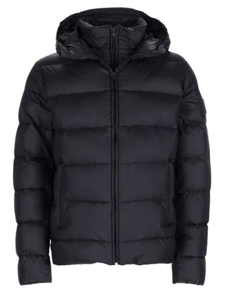 Fay Horizontal Quilted Hooded Polyamide Down Jacket