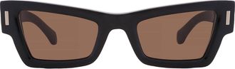 Ferragamo Ferragamo Brown Cat Eye Ladies Sunglasses SF2006S 001 53