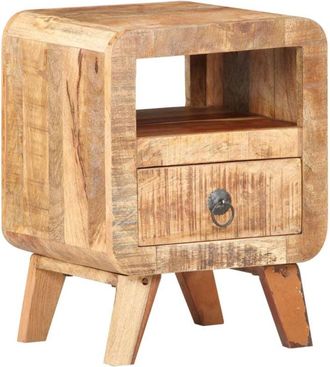 vidaXL Bedside Cabinet 30x30x41 cm Rough Mango Wood vidaXL