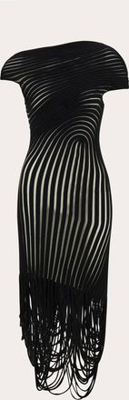 Ferragamo Donna Abito scollo asimmetrico Nero