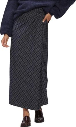 Notre-V NV-Isadora Maxi Rok - Dames - Maxi Rokken - Blauw - L - Rokken