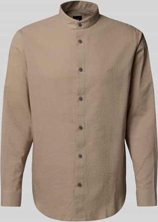 A|X Armani Exchange Freizeithemd mit Knopfleiste in Beige, Gr&ouml;&szlig;e L