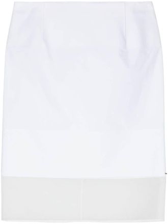 Sportmax Gonna con inserti trasparenti - Bianco