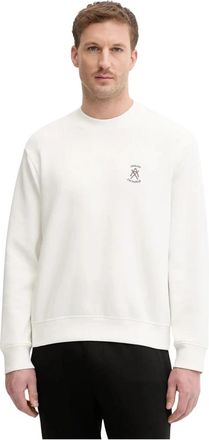 A|X Armani Exchange Crewneck sweatshirt met logo - Heren - Sweatshirts - Wit - 2XL - Katoen - Hoodies & sweatvesten