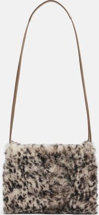 Brunello Cucinelli Mellow Small lynx-print shearling shoulder bag