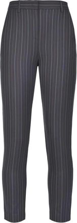 Pinko Gestreepte broek voor een stijlvolle look - Dames - Slim Fit Broeken - Blauw - S - Broeken