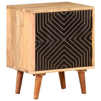 vidaXL Mesita De Noche De Madera Maciza De Acacia 40x30x50 Cm Vidaxl