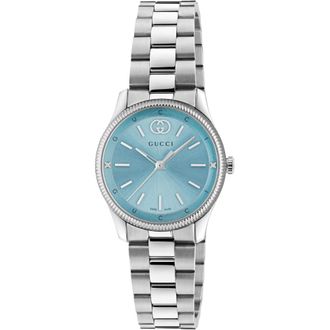 Gucci YA1265068 G-Timeless Dames 29mm Blauwe Wijzerplaat RVS Horloge