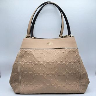 Coach Pink Signature Line Tote Bag (Pre-Owned)