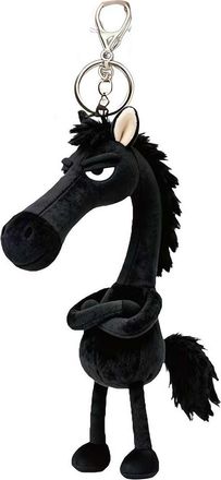 Generic Horse Keychain, 20cm Horses Stuffed Animal Keychain, Cute Plush Horse with Crossed Arms, Year Of The Horse Purse Charm For Backpack Handbag