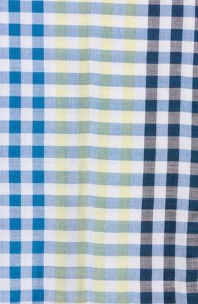 La Fiorentina Checkered Scarf in Blue at Nordstrom Rack