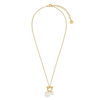 Ferragamo Double Pearl Necklace
