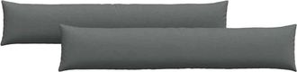 vidaXL Cojines De Sof&aacute; 2 Pcs Gris Oscuro 200 X 40 Cm Tela Vidaxl