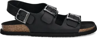 Scholl GASTON leather sandals - Black