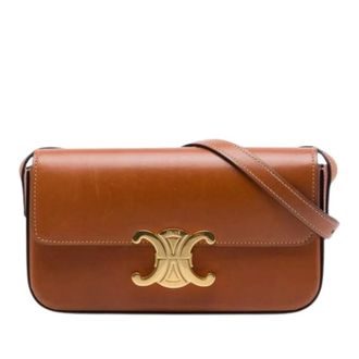 Celine Pre-owned Vintage Schoudertas - Dames - Pre-owned - Bruin - Maat: ONE Size Leer