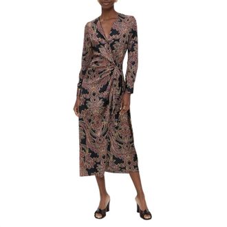 Misa Eliza Midi Dress In Studded Flora Satin